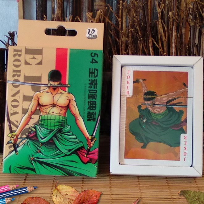 Bộ Bài Tây Tú Lơ Khơ 54 Lá In Hình One Piece, Luffy, Chopper,Zoro Wanted cả nhóm