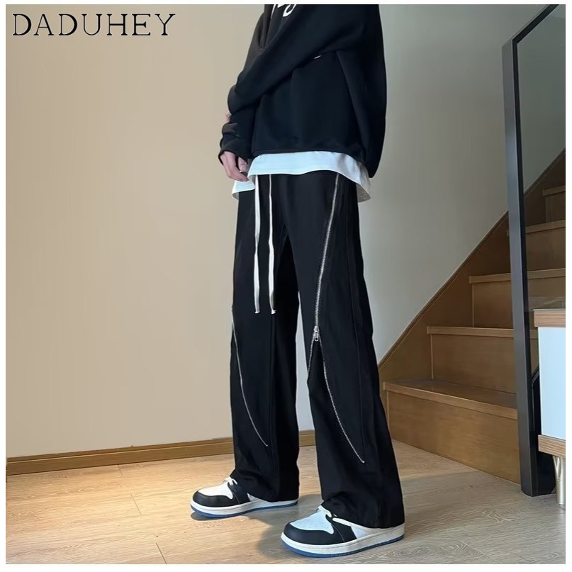 DaDuHey 2022 Hong Kong Style Ins Trendy Retro Easy Matching Casual Pants Fashionable Loose Straight Cargo