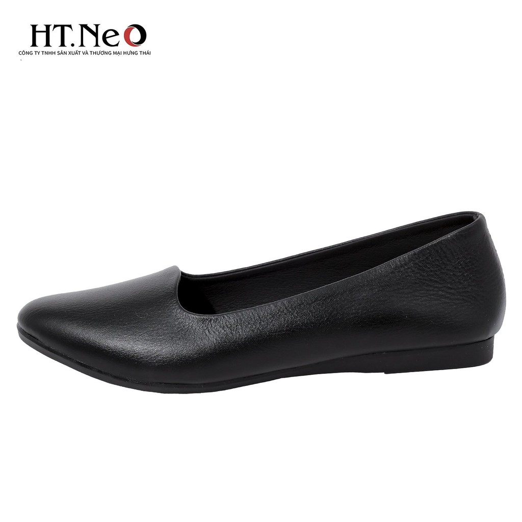 Giày búp bê - giày da nữ HT.NEO da bò thật 100% da siêu mềm, kiểu dáng siêu đơn giản, cực êm chân NU04-LG