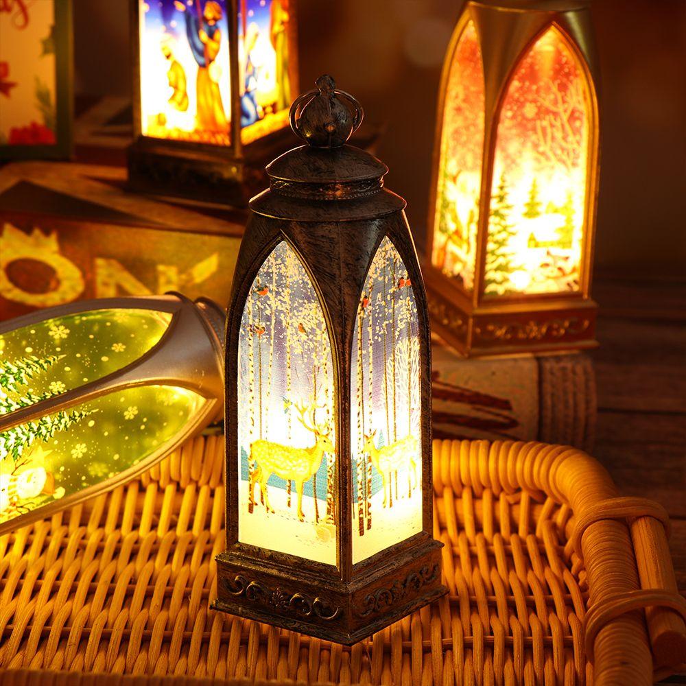 Lồng Đèn Họa Tiết Ông Già Noel Dùng Để Trang Trí Tiệc Giáng Sinh DIY