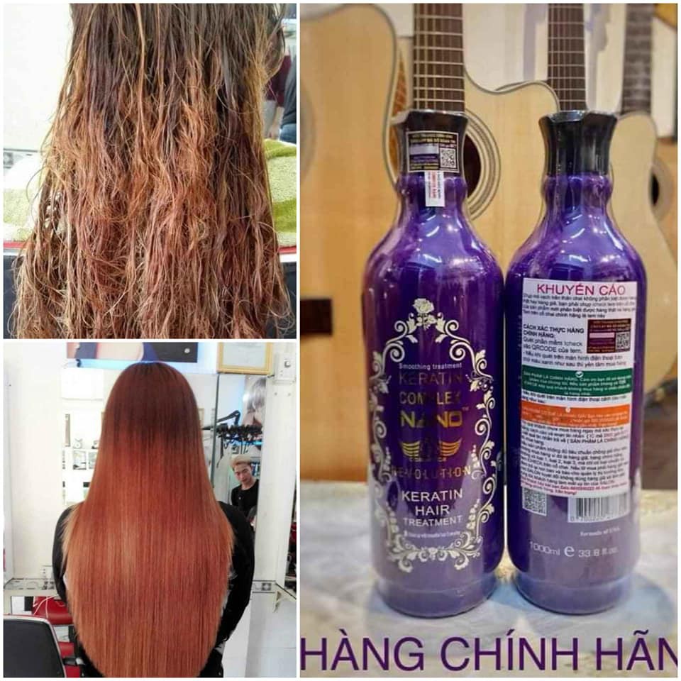 Kem phục hồi và làm thẳng tóc Keratin Nano Complex 1000ml, chỉ bán hàng chuẩn