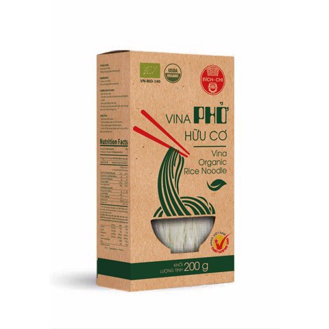 Phở gạo trắng hữu cơ Bích Chi 200g
