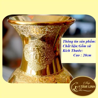 Bình Hoa Thờ Cúng Kim Sa Vàng