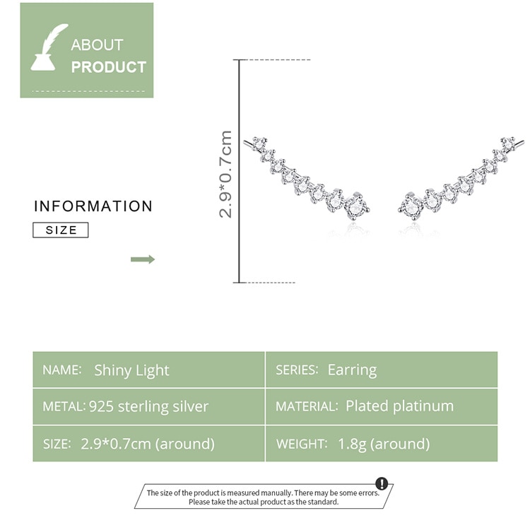 Khuyên Tai Bamoer Bạc 925 Ngôi Sao Dài Đính Đá Dự Tiệc Đám Cưới Cho Nữ