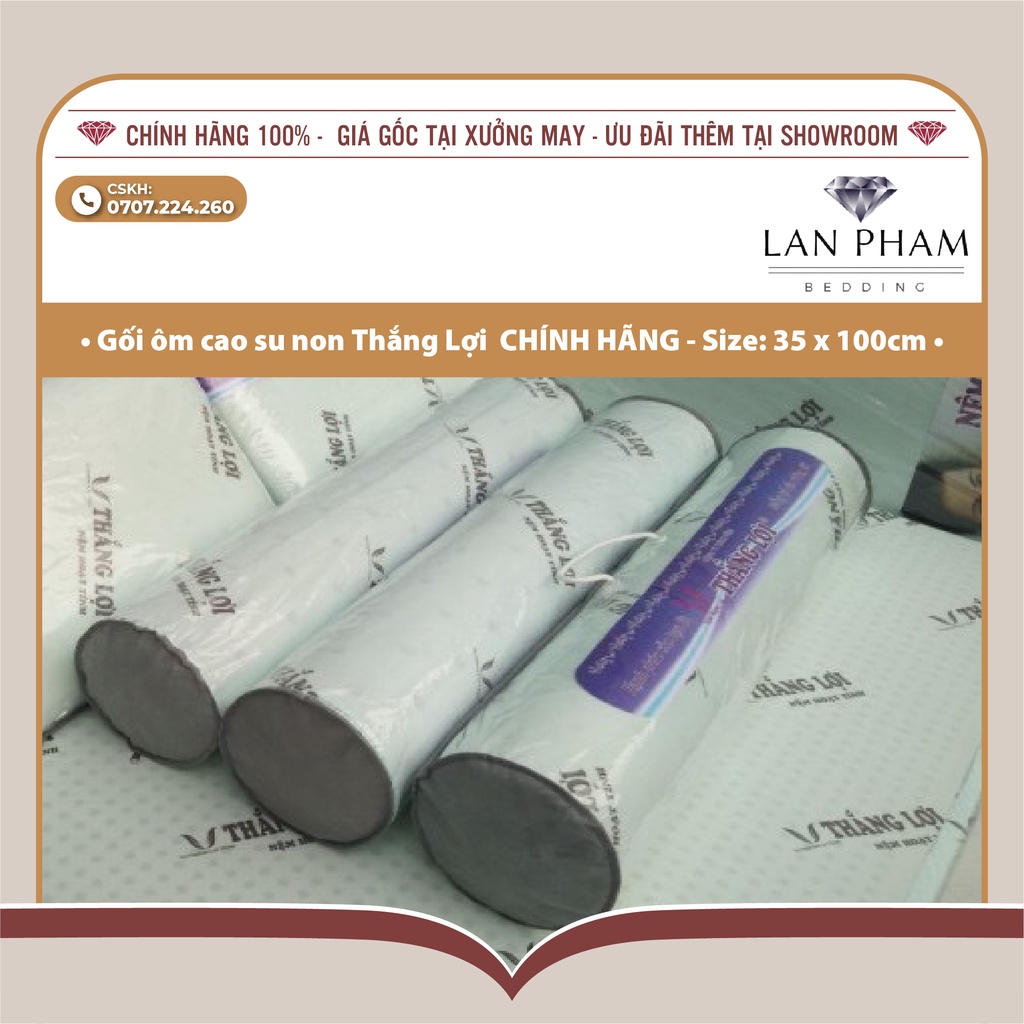 - Gối Ôm Cao Su Non Cứng Mousse Thắng Lợi 35 x 100cm