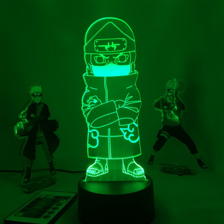 Mới Đèn Ngủ 3D Hình Nhân Vật Hoạt Hình Naruto Kèm Điều Khiển Từ Xa Và Sạc USB Tiện Dụng Trang Trí Nhà