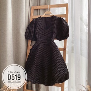 Bigsize Đầm gấm D519
