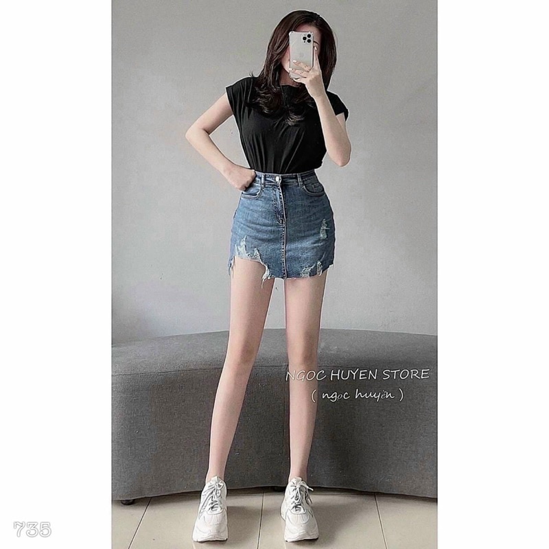 CHÂN VÁY JEANS (KÈM VIDEO HÌNH THẬT) | BigBuy360 - bigbuy360.vn