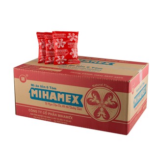 Thùng 100 gói mì MIHAMEX_ HV 6 Tôm (60 gr) ăn liền hảo ba gói tôm miền hảo muối chấm khô xào đại