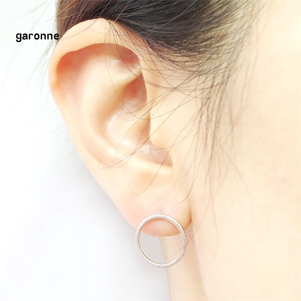 GA_Fashion Simple Hollow Circle Charm Ear Stud Earrings Women Party Jewelry Gift