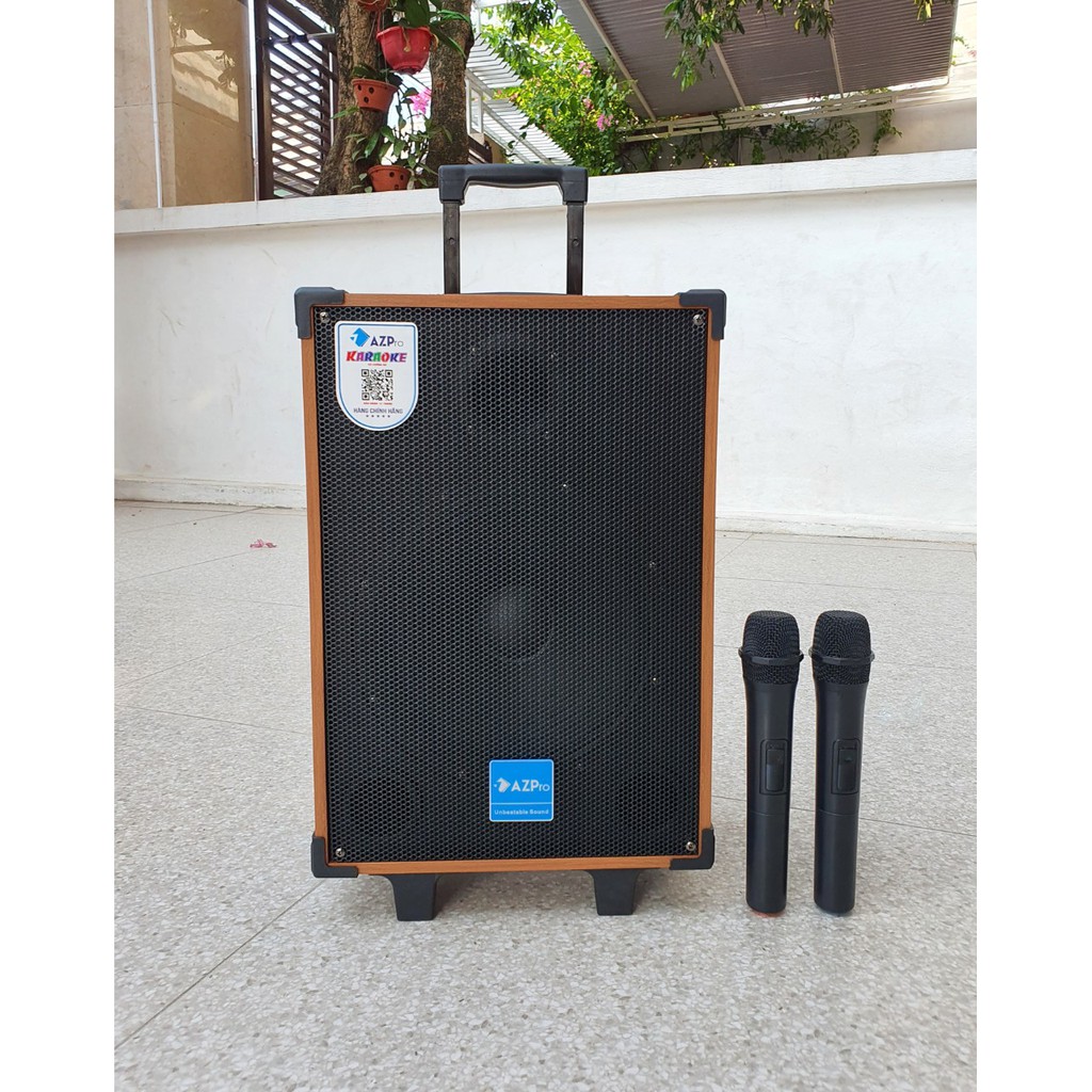 Loa kéo karaoke mini AZPro Bass 25 bluetooth Loa kẹo kéo di động thùng gỗ giá rẻ hơn jbz jbl