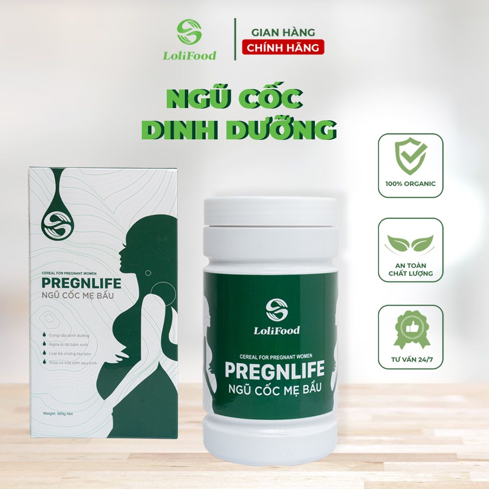 Ngũ cốc mẹ bầu LOLIFOOD 500gr bột ngũ cốc giàu dinh dưỡng lợi sữa cho bà bầu trước và sau sinh