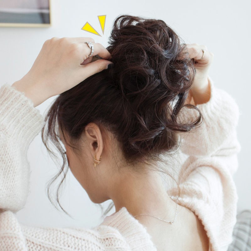 Bộ Tóc Giả Dài Uốn Xoăn Nhuộm Màu Tự Nhiên Cho Nữ
