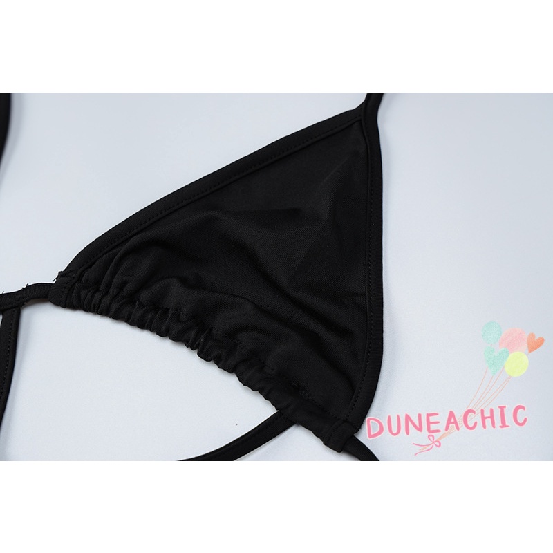 DUNEA Đầm cổ yếm buộc dây hở lưng thời trang quyến rũ dành cho nữ