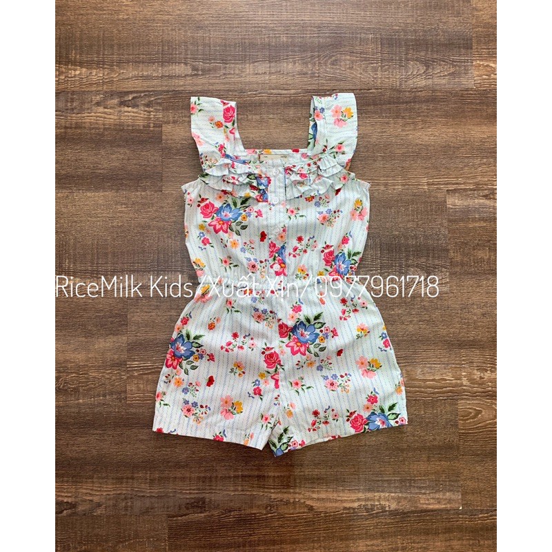 Jump xanh hoa lá hàng xuất xịn cho bé gái