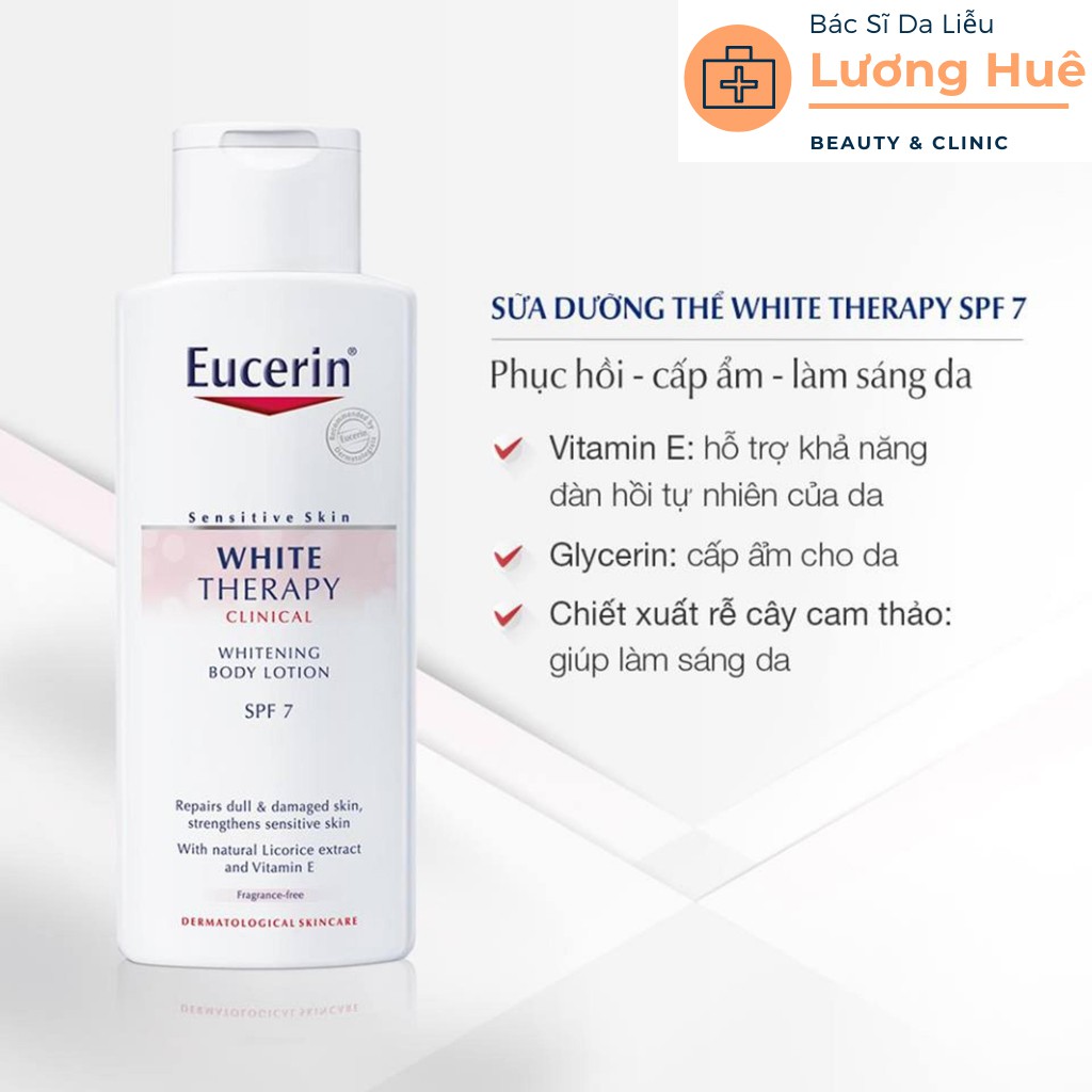 ✔️【Chính hãng】⭐SỮA DƯỠNG THỂ TRẮNG DA - Eucerin White Therapy Whitening Body Lotion SPF 7 250ml