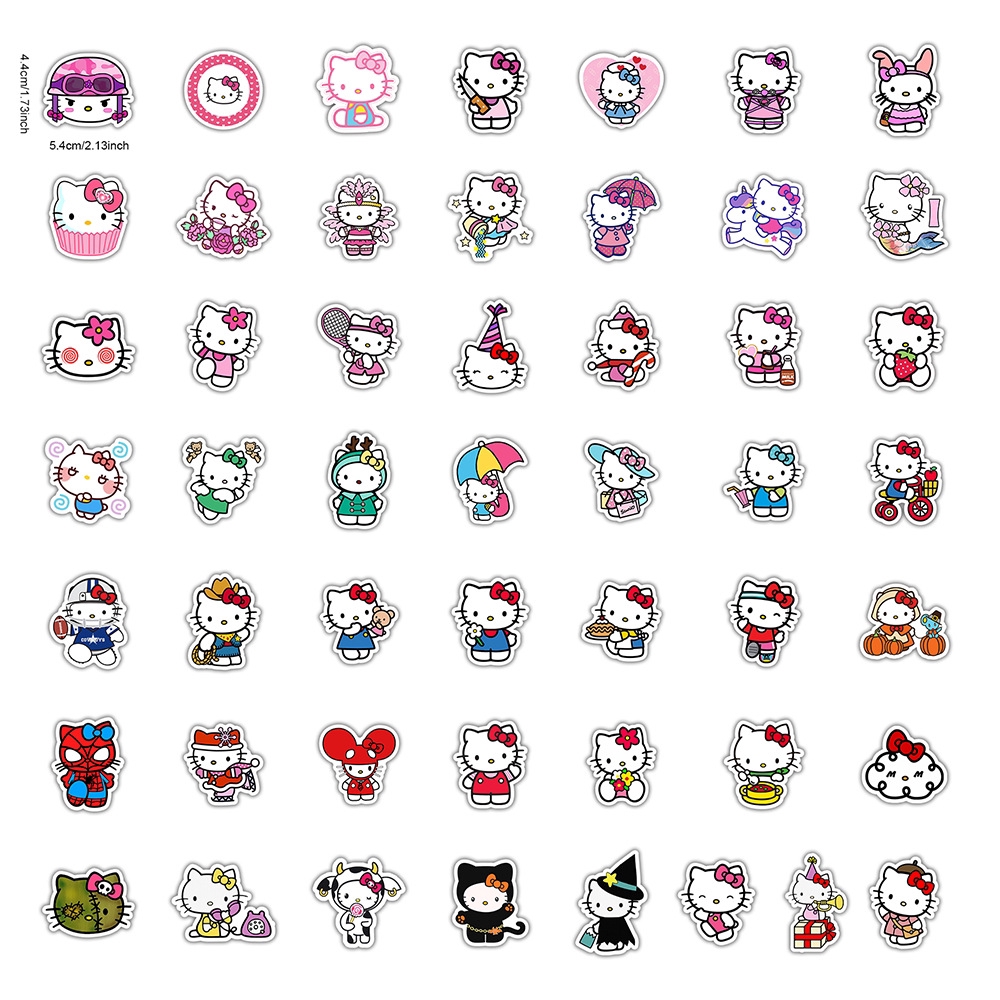 ❉ Hello Kitty Series 03 - Sanrio Stickers ❉ 50Pcs/Set Cartoon Anime DIY Fashion Decals Doodle Stickers