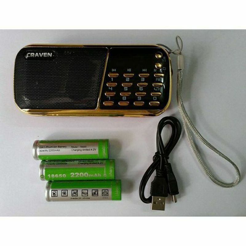 Loa Nghe Nhạc Thẻ Nhớ USB Craven CR 853 3 Pin siêu trâu.