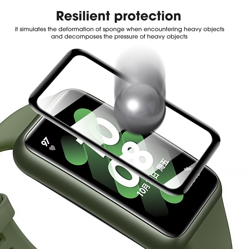 1 Miếng Dán Màn Hình Viền Cong 3D HD Chống Trầy Xước Cho huawei Band 7