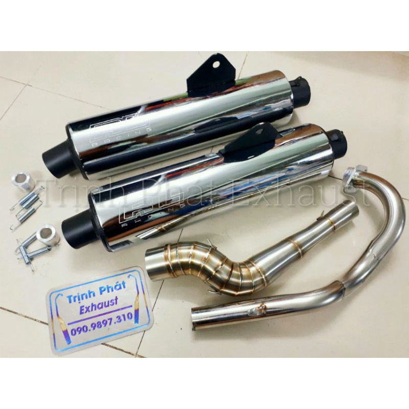 Lon pô CBR RL Ốp INOX - Móc sẵn (tặng kèm tiêu)