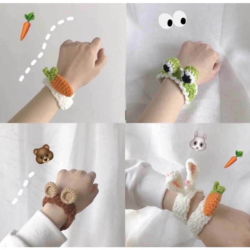 Vòng đeo tay bằng len, Vòng handmade nhiều hoạ tiết
