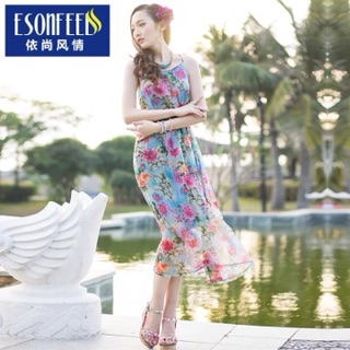 đầm maxi hở lưng cao cấp QC