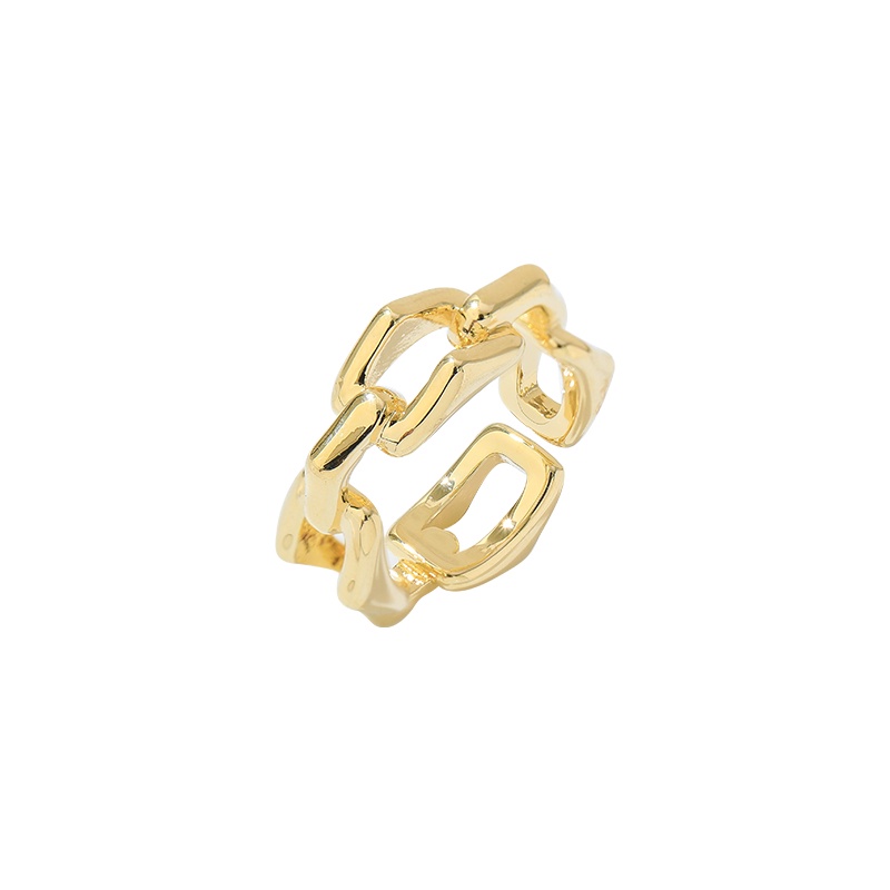 [Jiudolan] Nhẫn Hở Mạ Vàng 18k Có Thể Điều Chỉnh Kích Cỡ