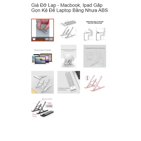 Giá đỡ laptop macbook, đế tản nhiệt laptop để bàn gấp gọn dễ dàng điều chỉnh độ cao hỗ trợ tản nhiệt