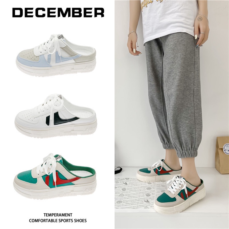 Giày sục nữ,Giày thể thao nữ đạp gót,Sneaker phong cách Hàn Quốc max đẹp hottrend 2021