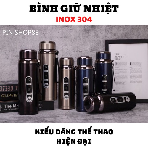Bình giữ nhiệt INOX SUS 316 phong cách thể thao, nắp đính kim cương, Có Tấm Lọc, Giữ Nhiệt Lên Đến 24 Tiếng