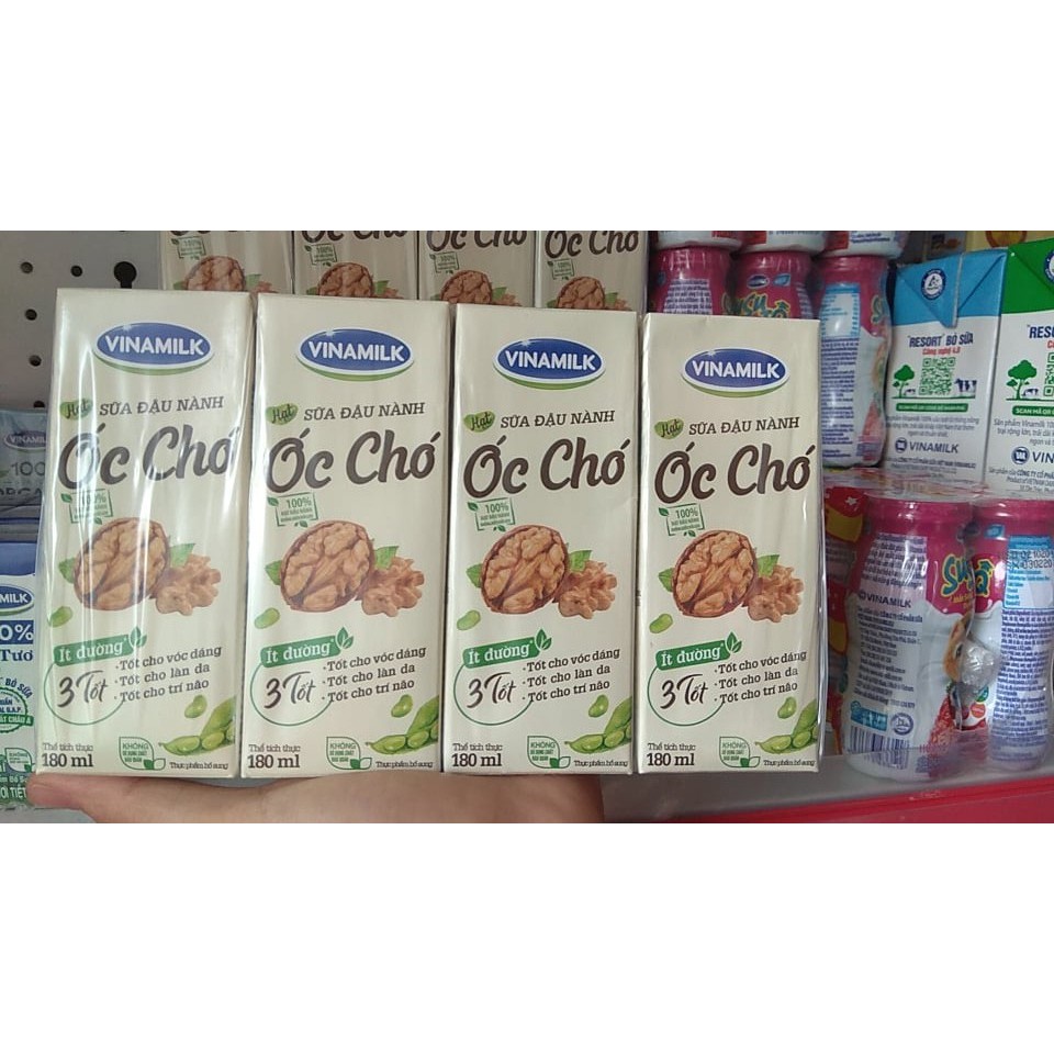 Sữa đậu nành óc chó Vinamilk 4 hộp X 180ml