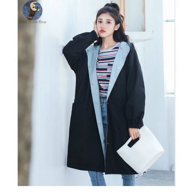 ÁO KHOÁC DÙ DÀI 2 MẶT SIÊU HOT , CHẤT DÙ DÀY , PHONG CÁCH TRẺ TRUNG TP