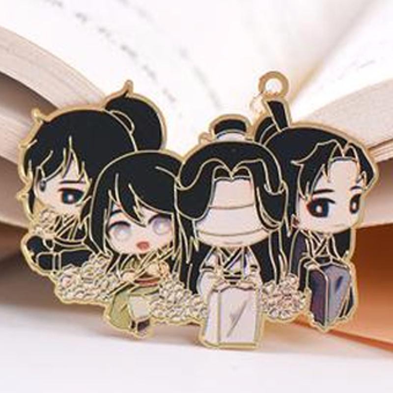 (kim loại mỏng) Bookmark THIÊN QUAN TỨ PHÚC MA ĐẠO TỔ SƯ HỆ THỐNG TỰ CỨU in màu anime chibi