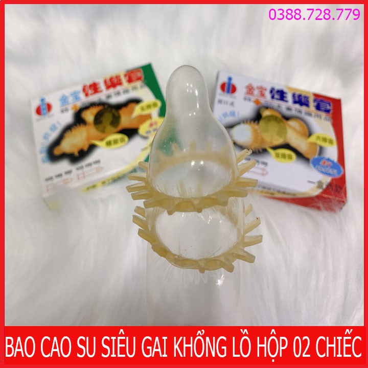 Bao cao su Gold gai hộp 2 cái gai siêu to khổng lồ - Gía sỉ tốt nhất