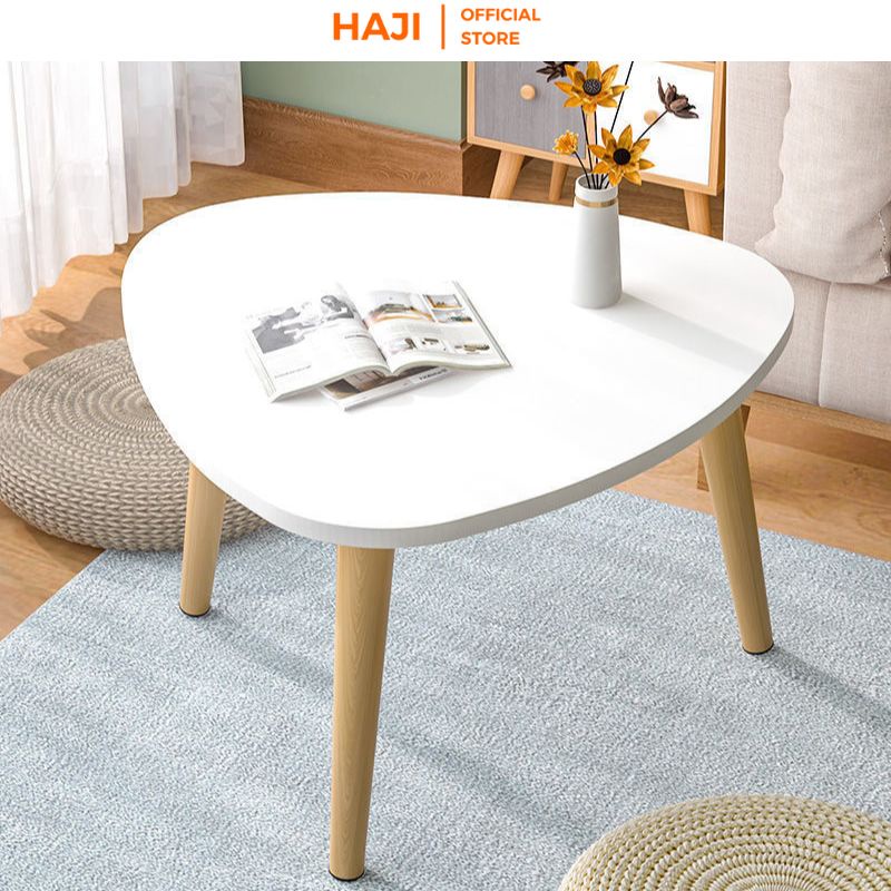 Bàn cafe mini hình oval bo góc tinh tế hiện đại chống nước HAJI A77