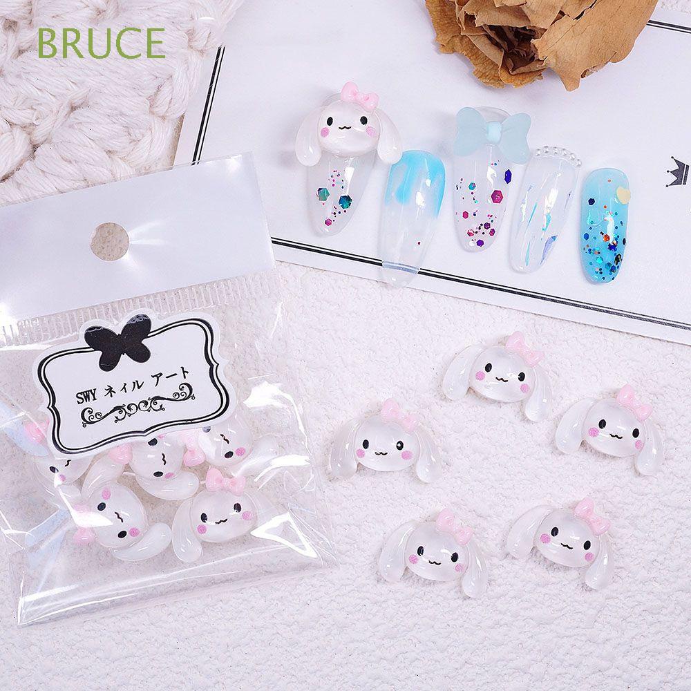 Bộ phụ kiện trang trí móng tay nghệ thuật hình chú cún/ gấu dễ thương tự làm tùy chọn (có bán lẻ)
