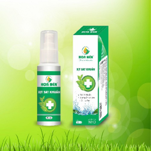 Nước sát khuẩn Hoa Nén 50ml dạng xịt - kết hợp với tinh dầu nguyên chất [Đạt tiêu chuẩn WHO]