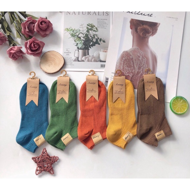 Set Tất Len Gân Nữ Vintage Cổ Ngắn Loại 1 CARLA