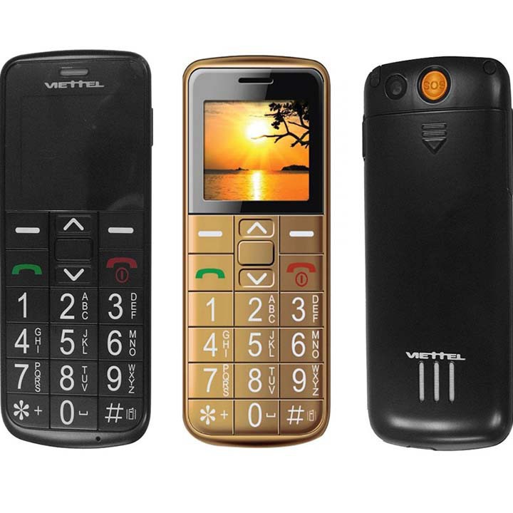 ĐIỆN THOẠI VIETTEL V6216 TẶNG SIM VIETTEL giành cho người già, 2sim, pin trâu,sóng khỏe,loa to QAM7026