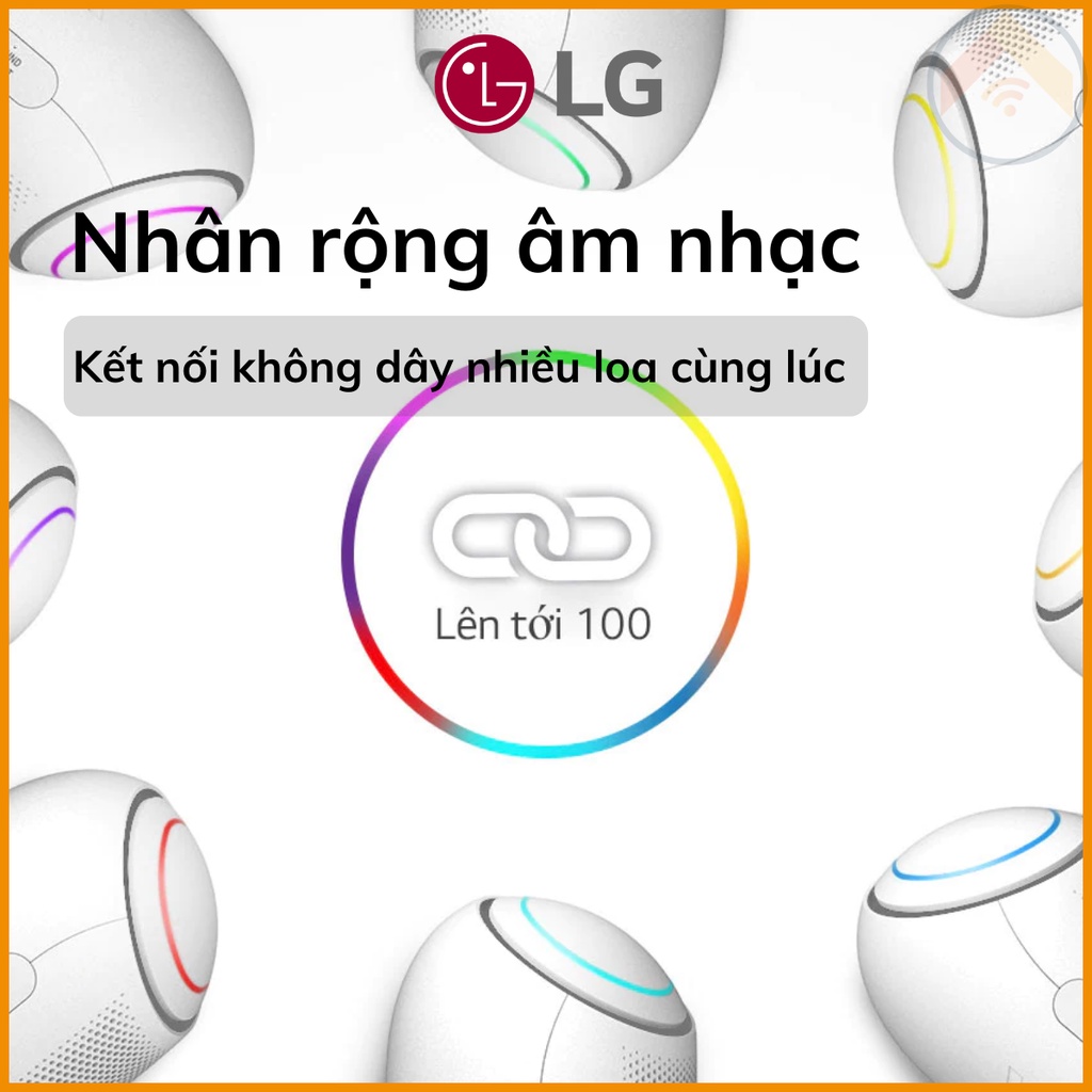 Loa nghe nhạc di động Bluetooth LG XBOOMGo PL5W đèn LED 20W  PL5.DVNMLLK Trắng