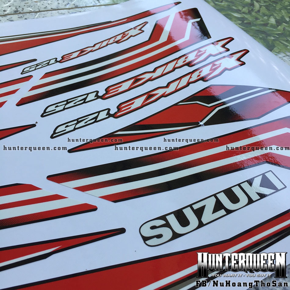 Tem chế X Bike đen đỏ. Thay đổi màu sắc và chi tiết theo yêu cầu. Sắc nét, bền màu