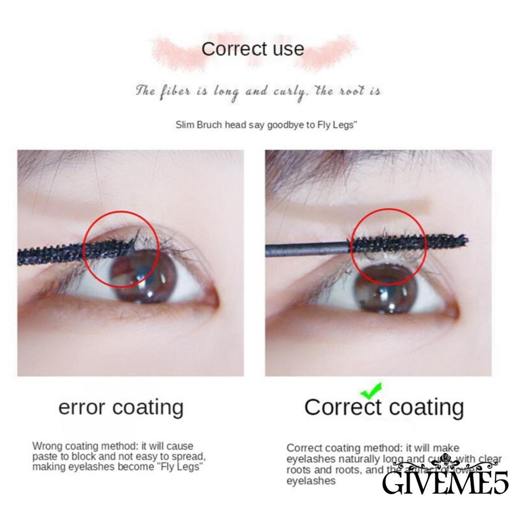 [Hàng mới về] Mascara GIVEME chống thấm nước lâu trôi chuốt dài và dày mi tự nhiên màu đen/nâu chất lượng cao