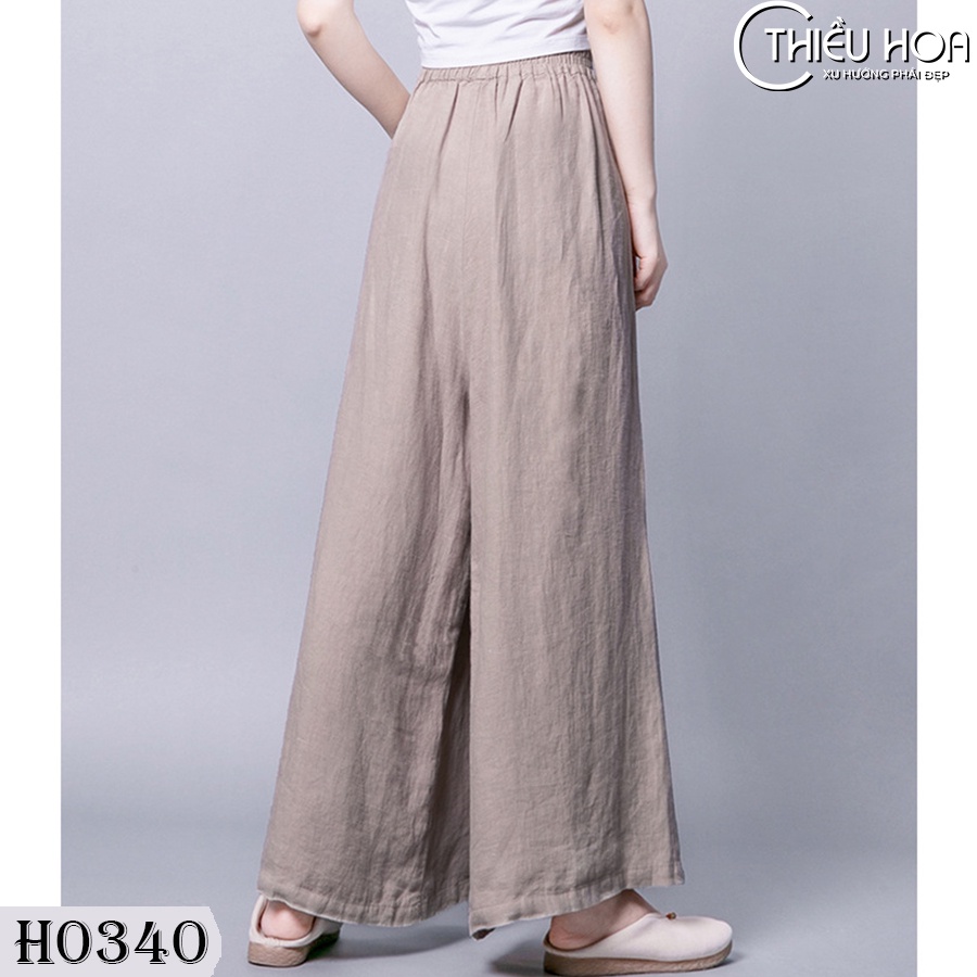 Quần giả váy cotton siêu tôn dáng Thiều Hoa H0340