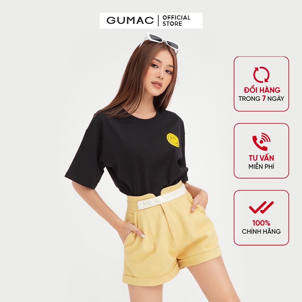 Quần short nữ 3 nút GUMAC phong cách năng động QB476
