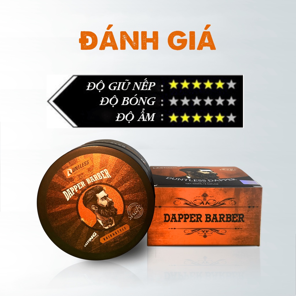 Sáp Vuốt Tóc Nam DAPPER BARBER Kèm Gôm Và Lược Cao Cấp