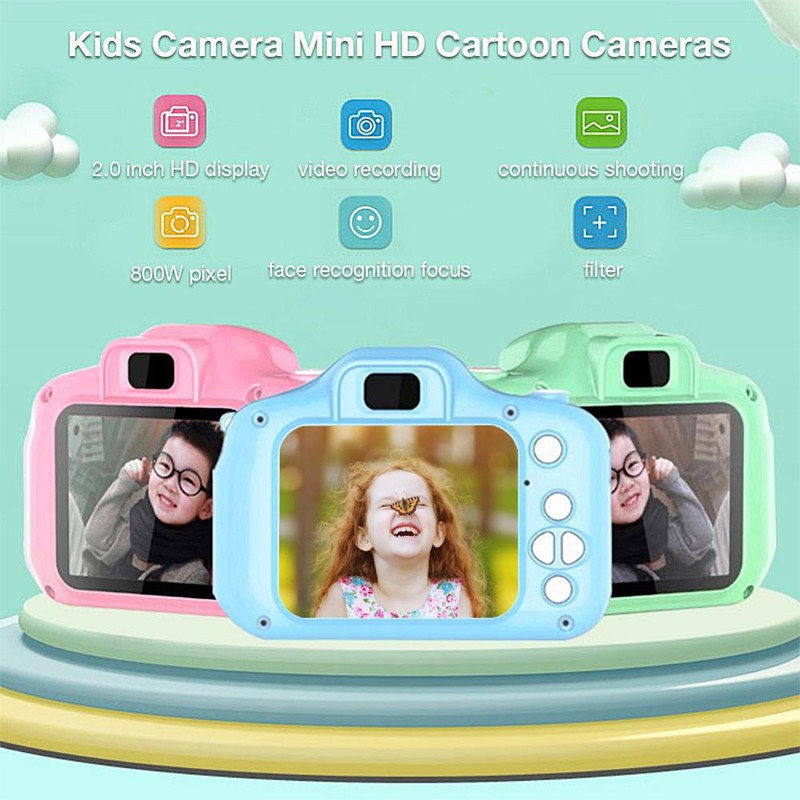 Máy ảnh kỹ thuật số HD 1080P Mini 2.0 inch X200 chuyển đổi ngôn ngữ cho trẻ em | BigBuy360 - bigbuy360.vn