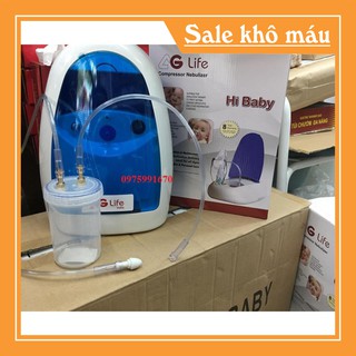 (có sẵn) Bình đựng dịch và dây của máy xông, hút mũi AG life hibaby