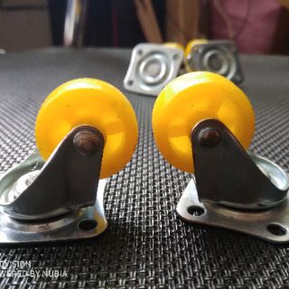 Bộ 4 bánh xe nhựa phi 25mm