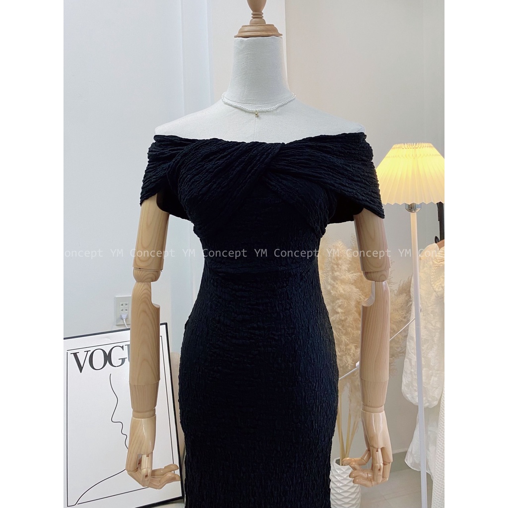 Đầm Body Trễ Vai Nhún Sang Chảnh - D0586
