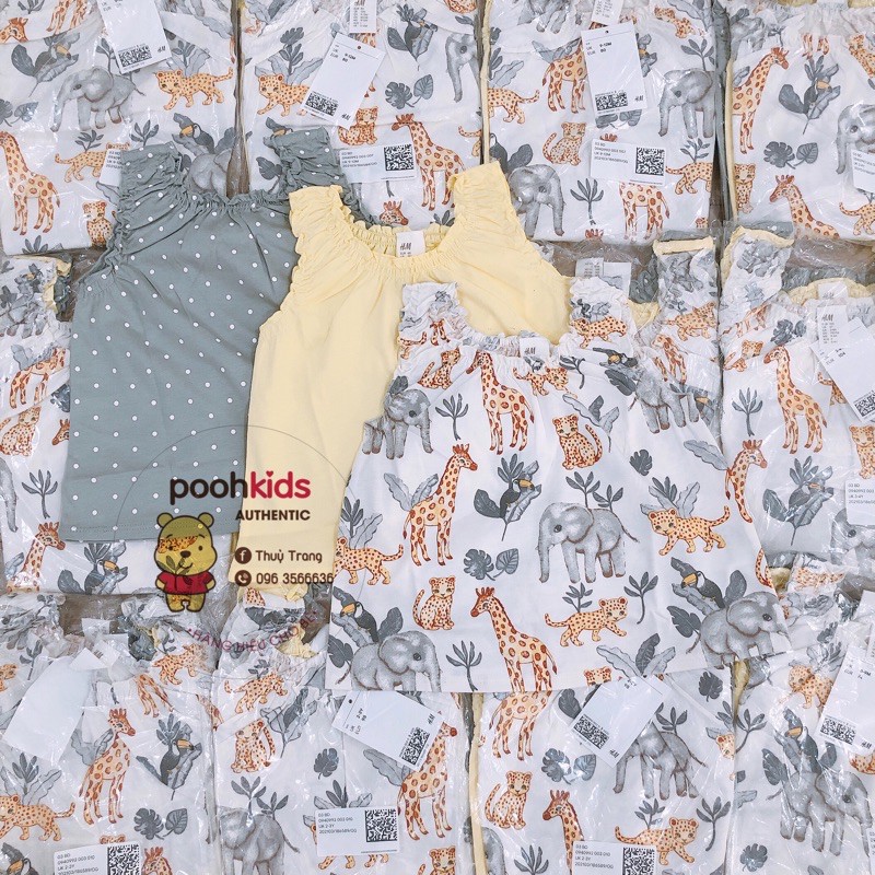 Set 3 áo bé gái HM auth săn sale